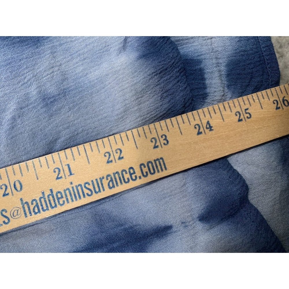 Soft Surroundings Cold Shoulder Tunic Tie Dye Gauze‎ Like Blue Rayon Large L - Picture 5 of 12